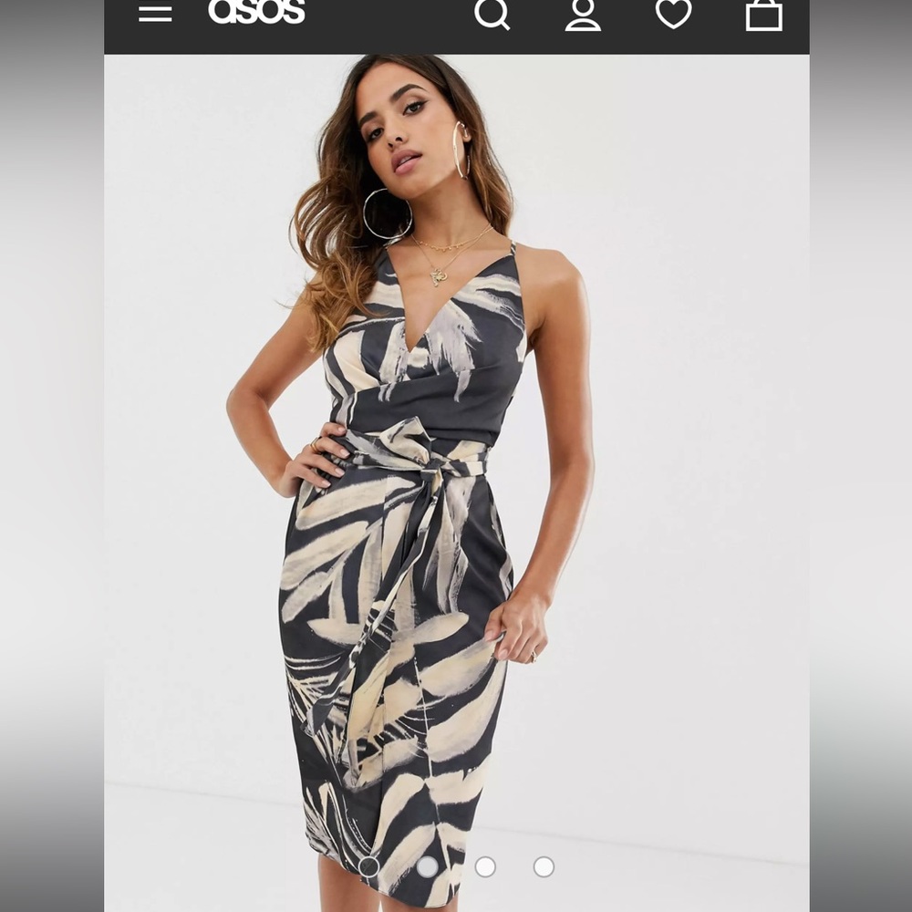 Midi Dress- wrap waist